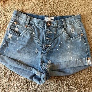 One Teaspoon Hawk Jean shorts size 28 EUC
